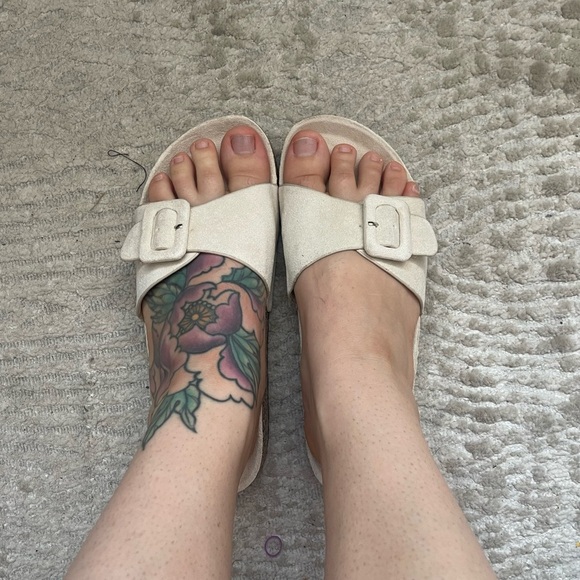 Suede & Cork Sandals - Picture 3 of 4